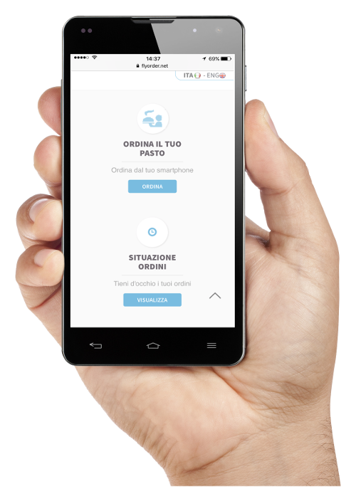 FlyOrder demo smartphone